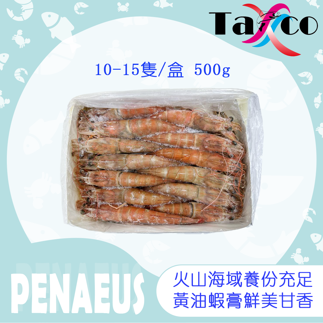 厄瓜多爾原隻野生棕蝦 10/15 (黃油蝦)(500克)